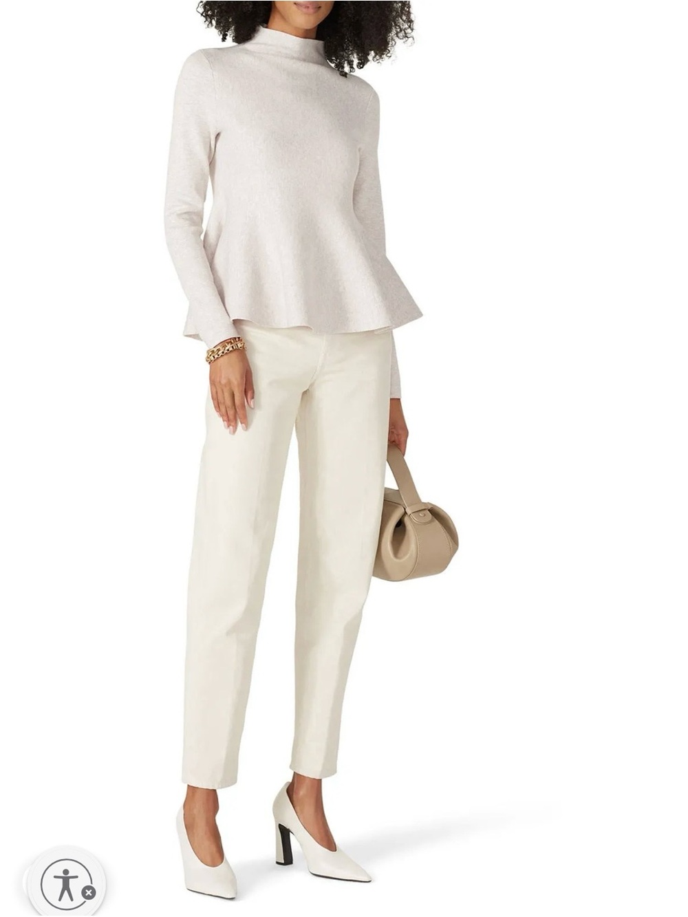Club Monaco Milano Peplum Sweater S